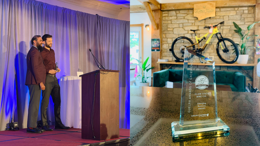 Head Mechanic Nick accepting the Emerging Business Award for Flow State