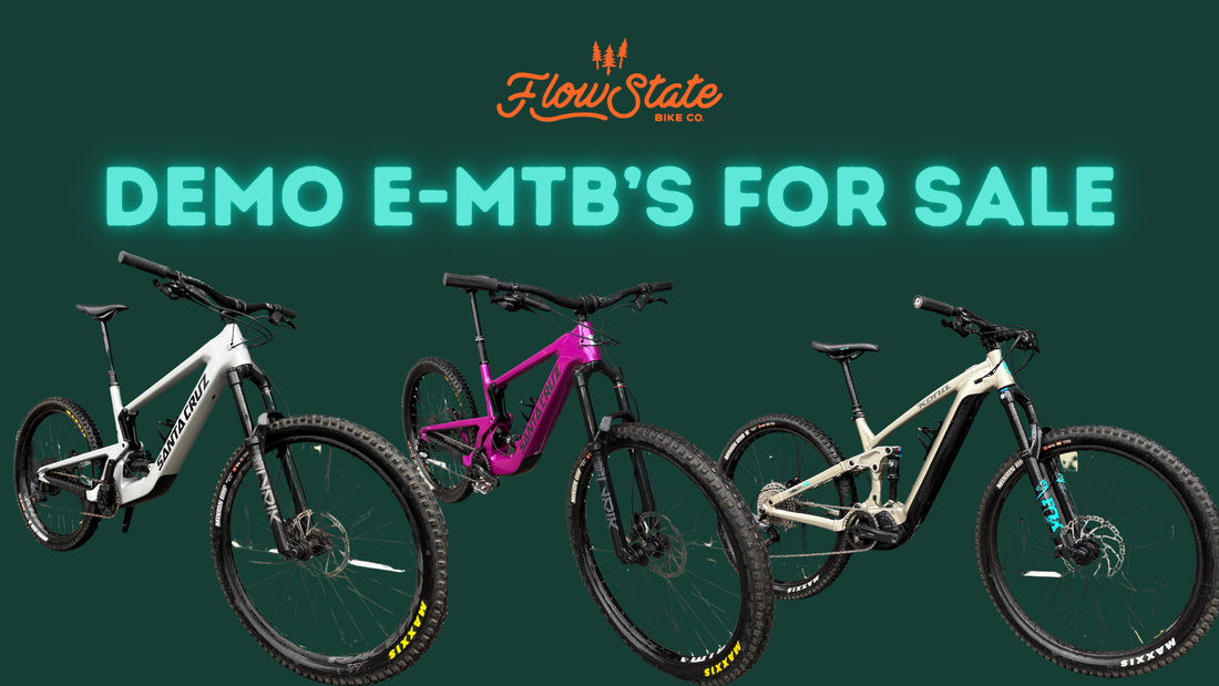 Used e-mountain bikes for sale at Flow State Bike Co