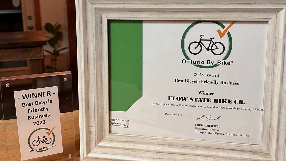 Flow State Awarded Best Bike Business by Ontario By Bike in 2023