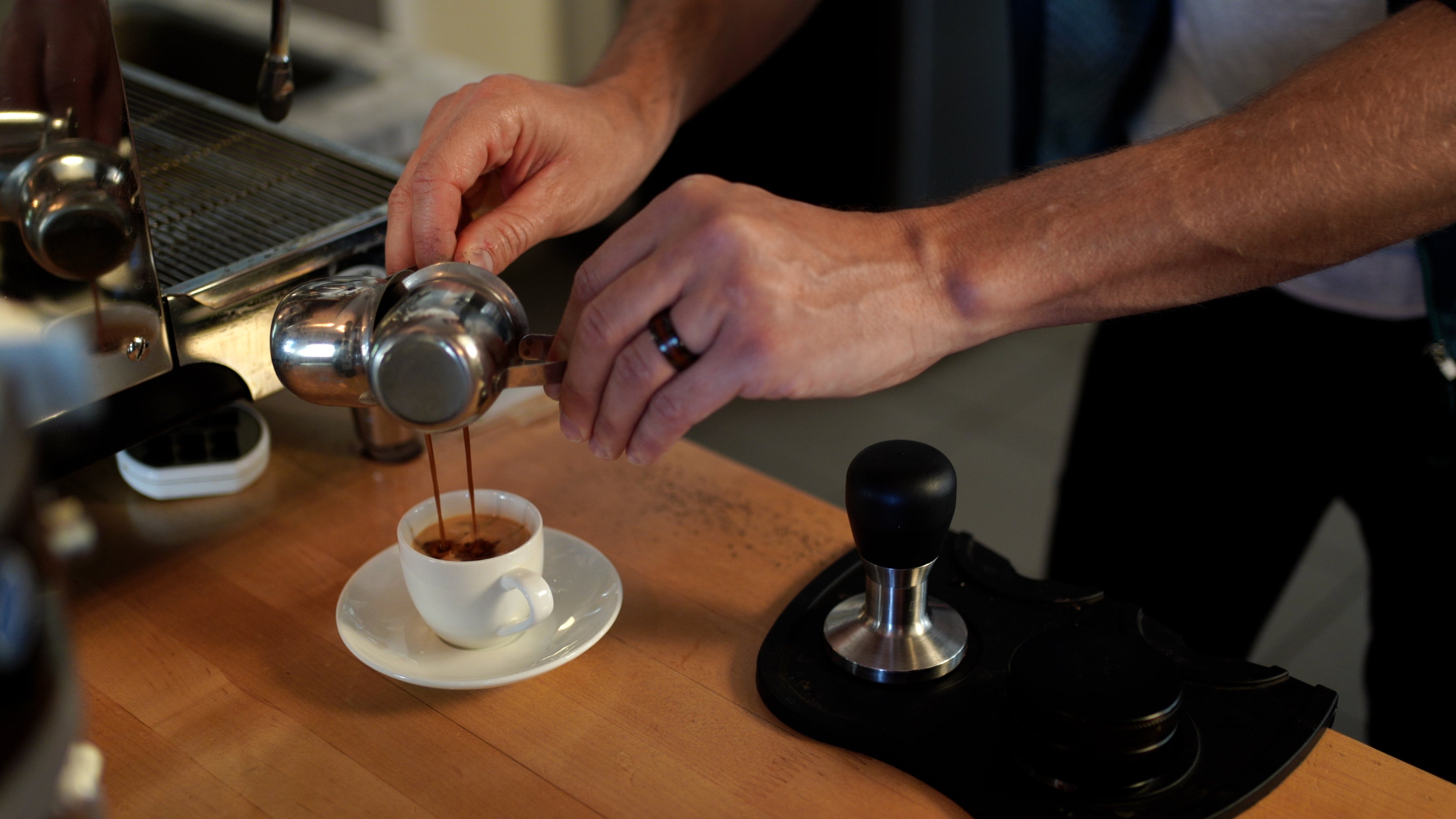 Coffee bar menu at Flow State, located at 599 Arkell Rd